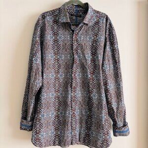 Hammer Made Snake Print Button Down Shirt size 46/18.5